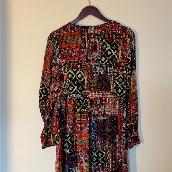 ZARA PATCHWORK DRESS - Picture 8 of 10